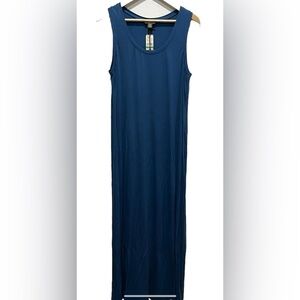 NWT Tommy Bahama Tambour Long Tank Dress Deep Azure $128 Size Large